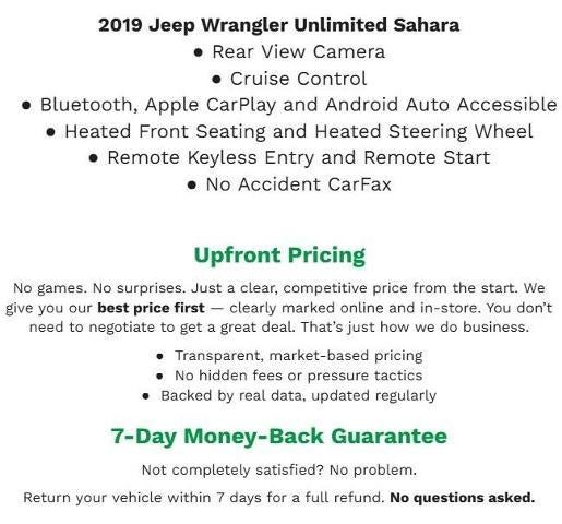 2019 Jeep Wrangler Unlimited Sahara 4x4