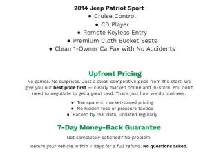 2014 Jeep Patriot FWD 4dr Sport