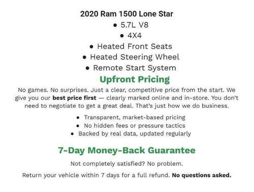 2020 RAM 1500 Big Horn 4x4 Crew Cab 5'7 Box