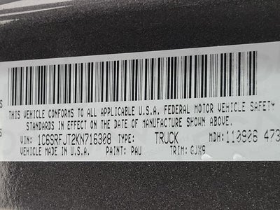 2019 RAM 1500 Laramie 4x4 Crew Cab 5'7 Box