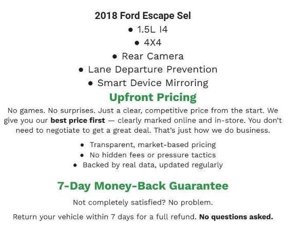 Used 2018 Ford Escape SEL with VIN 1FMCU9HD5JUD26833 for sale in Appleton, WI