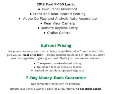 2018 Ford F-150 Lariat 4WD SuperCrew 5.5' Box