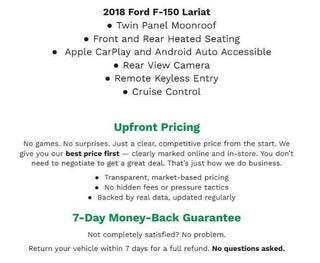 2018 Ford F-150 Lariat 4WD SuperCrew 5.5' Box
