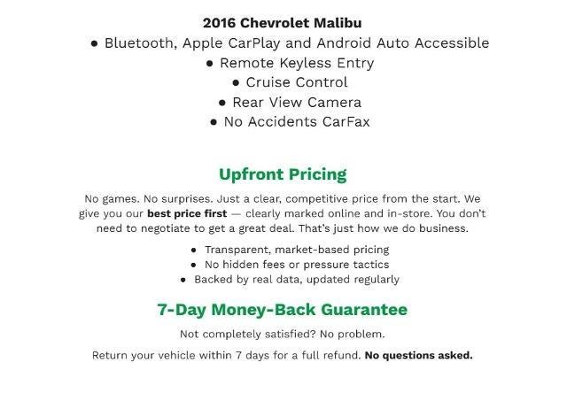 2016 Chevrolet Malibu 4dr Sdn LS w/1LS