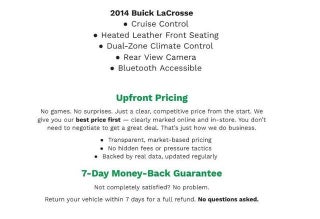 2014 Buick LaCrosse 4dr Sdn Leather FWD