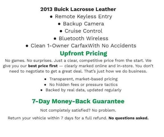 2013 Buick LaCrosse 4dr Sdn Leather FWD