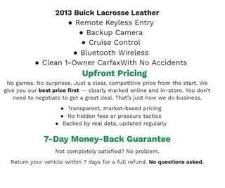 2013 Buick LaCrosse 4dr Sdn Leather FWD