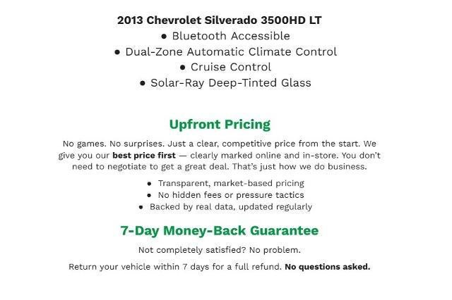 2013 Chevrolet Silverado 3500 HD 4WD Crew Cab 153.7 SRW LT