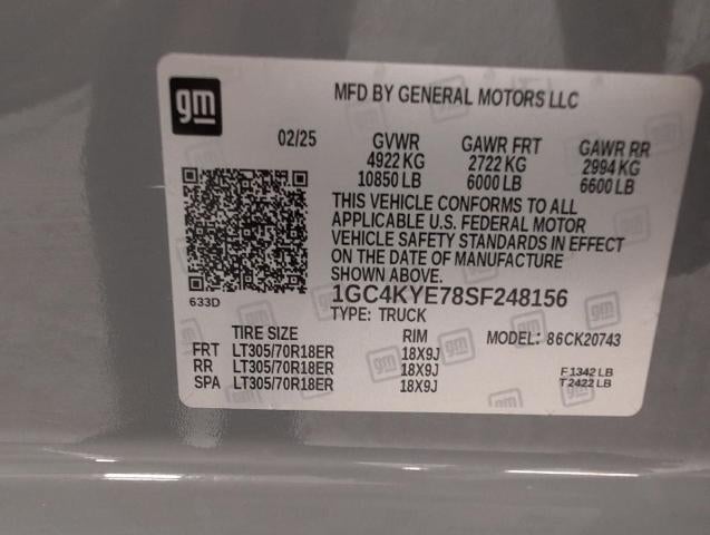 2025 Chevrolet Silverado 2500 HD 4WD Crew Cab 159 ZR2