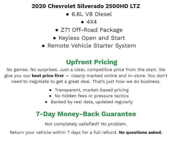 2020 Chevrolet Silverado 2500 HD 4WD Crew Cab 159 LTZ