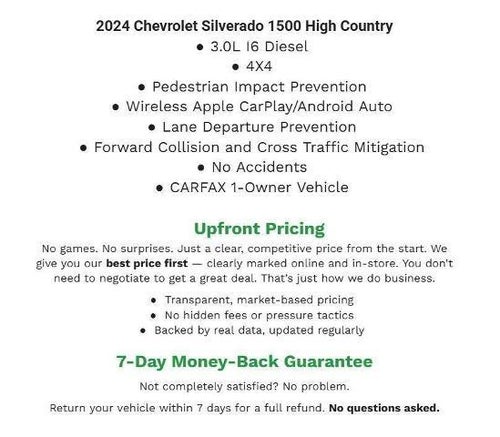 2024 Chevrolet Silverado 1500 4WD Crew Cab 147 High Country