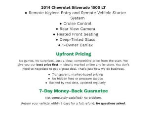 2014 Chevrolet Silverado 1500 EXTENDED CAB PICKUP - STANDARD BED