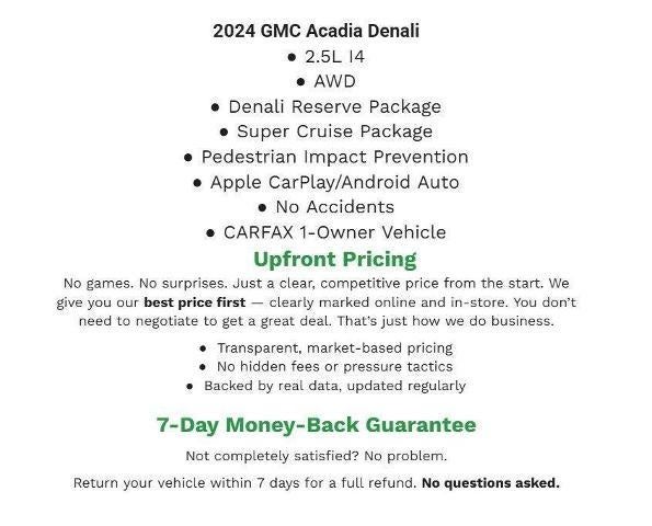 2024 GMC Acadia AWD 4dr Denali