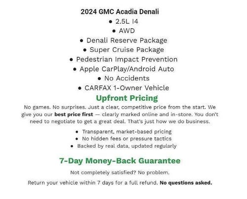 2024 GMC Acadia AWD 4dr Denali