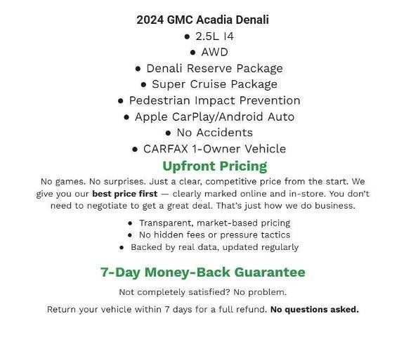 2024 GMC Acadia AWD 4dr Denali