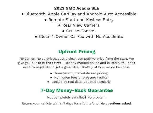 2023 GMC Acadia AWD 4dr SLE