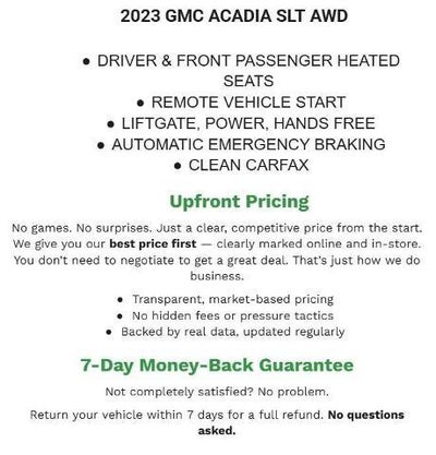 2023 GMC Acadia AWD 4dr SLT