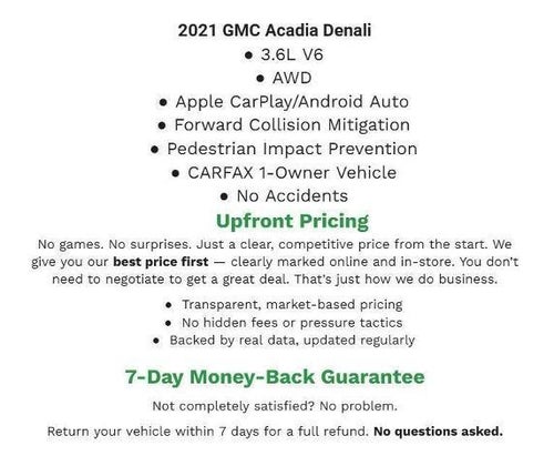 2021 GMC Acadia AWD 4dr Denali