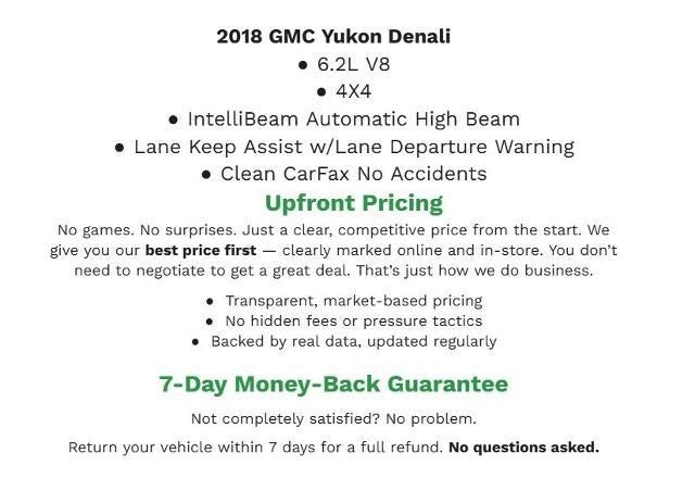 2018 GMC Yukon 4WD 4dr Denali