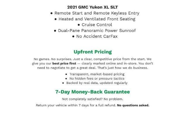 2021 GMC Yukon XL 4WD 4dr SLT