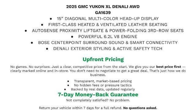 2025 GMC Yukon XL 4WD 4dr Denali