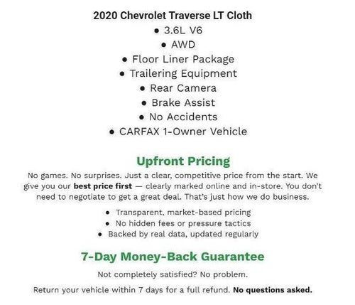 2020 Chevrolet Traverse AWD 4dr LT Cloth w/1LT