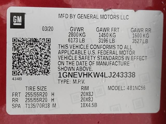 2020 Chevrolet Traverse AWD 4dr LT Leather