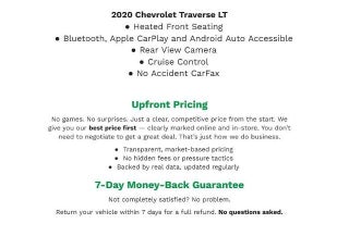 2020 Chevrolet Traverse AWD 4dr LT Leather