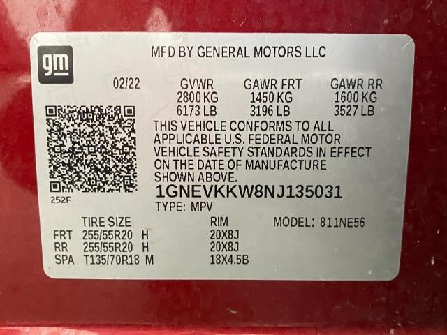 2022 Chevrolet Traverse AWD 4dr Premier