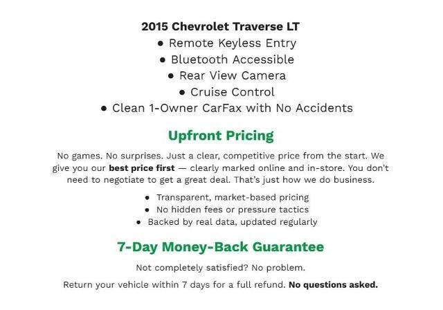 2015 Chevrolet Traverse AWD 4dr LT w/1LT