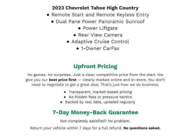 2023 Chevrolet Tahoe 4WD 4dr High Country