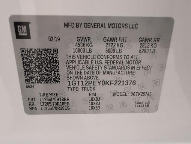 2019 GMC Sierra 2500 HD 4WD Crew Cab 153.7 SLE