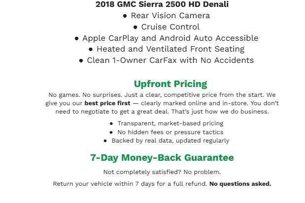 2018 GMC Sierra 2500 HD 4WD Crew Cab 153.7 Denali