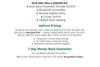2015 GMC Sierra 2500 HD 4WD Double Cab 144.2 SLT
