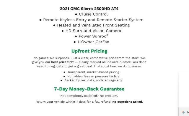 2021 GMC Sierra 2500 HD 4WD Crew Cab 159 AT4