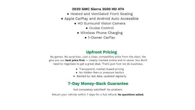 2020 GMC Sierra 3500 HD 4WD Crew Cab 172 AT4