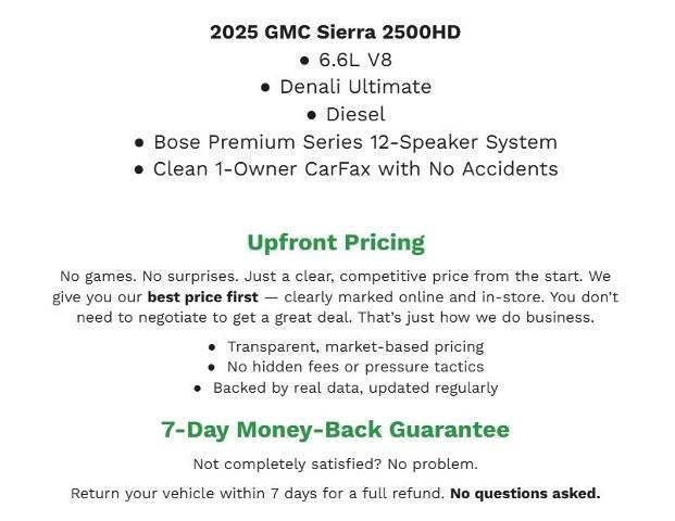 2025 GMC Sierra 2500 HD 4WD Crew Cab 159 Denali Ultimate