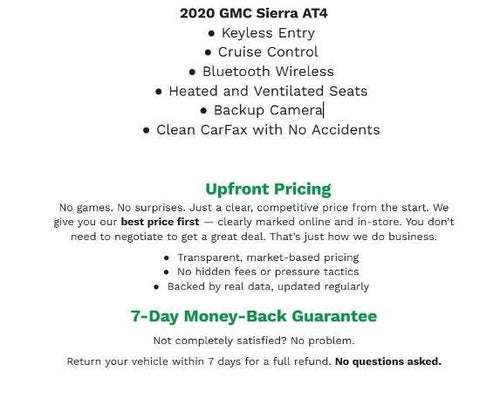 2020 GMC Sierra 1500 4WD Crew Cab 147 AT4