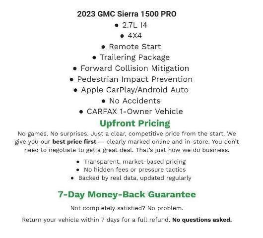2023 GMC Sierra 1500 4WD Double Cab 147 Pro