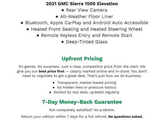 2021 GMC Sierra 1500 4WD Crew Cab 147 Elevation w/3SB