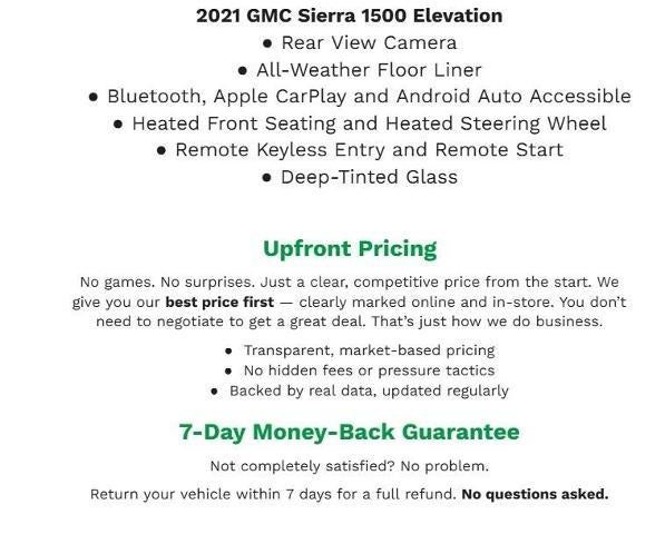 2021 GMC Sierra 1500 4WD Crew Cab 147 Elevation w/3SB