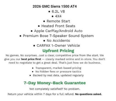 2026 GMC Sierra 1500 4WD Crew Cab 147 AT4