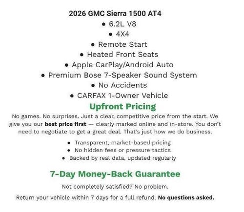 2026 GMC Sierra 1500 4WD Crew Cab 147 AT4