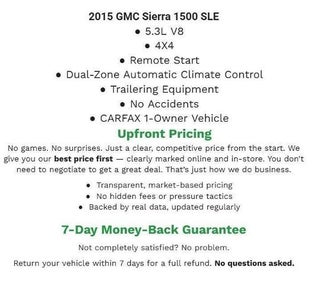 2015 GMC Sierra 1500 4WD Double Cab 143.5 SLE