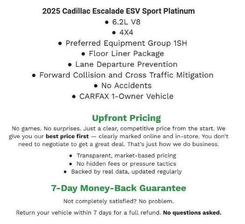 2025 Cadillac Escalade ESV 4WD 4dr Sport Platinum
