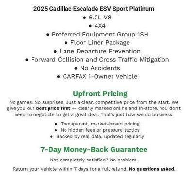 2025 Cadillac Escalade ESV 4WD 4dr Sport Platinum