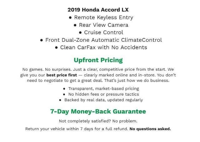 2019 Honda Accord LX 1.5T CVT