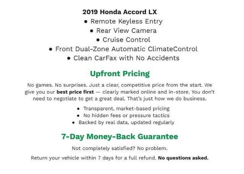 2019 Honda Accord LX 1.5T CVT