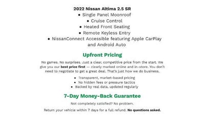 2022 Nissan Altima 2.5 SR AWD Sedan