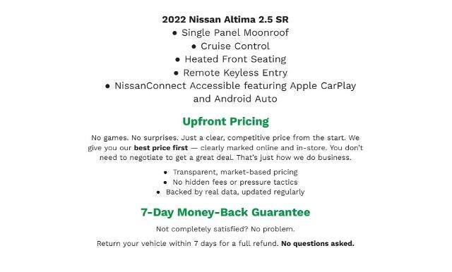 2022 Nissan Altima 2.5 SR AWD Sedan